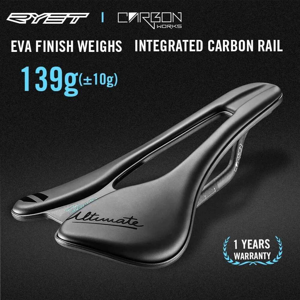 RYET 3D Bicycle Saddle Ultralight Carbon EVA 245x145mm Bike Seating Part Road Bike Seat Cycling Cushion R250520 F8IM