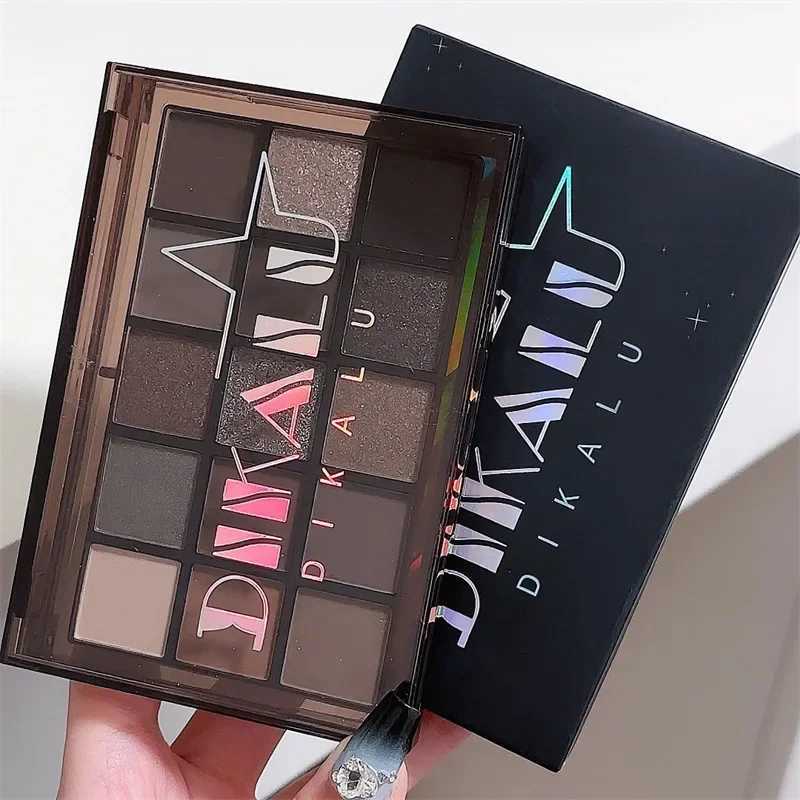 15Colors Cool Toned Eyeshadow Palette Black Smokey Eye Glitter Eyeshadow Shadow Eye Pigments Matte Palette S K4W5 W250520