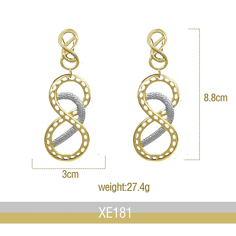 Big Earrings For Women Fashion Jewelry Elegant Drop Earrings 18K Gold Plated Wedding Party Accessories Trending 250520