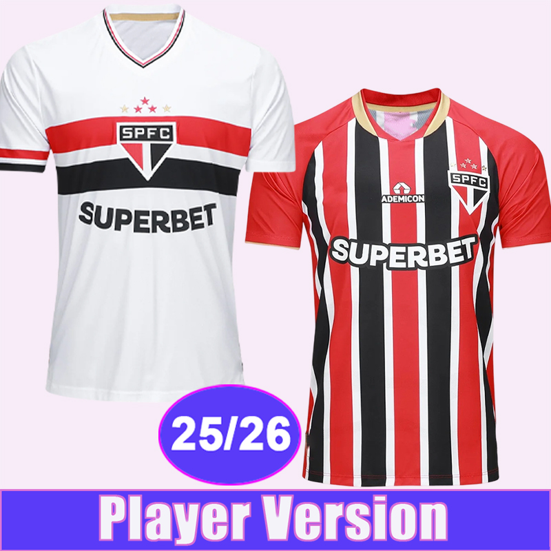 25 26 Sao Paulo Mens Player Soccer Jerseys CALLERI LUCIANO FERREIRA ARBOLEDA LUCAS WENDELL ALISSON ERICK Home Away Football Shirts