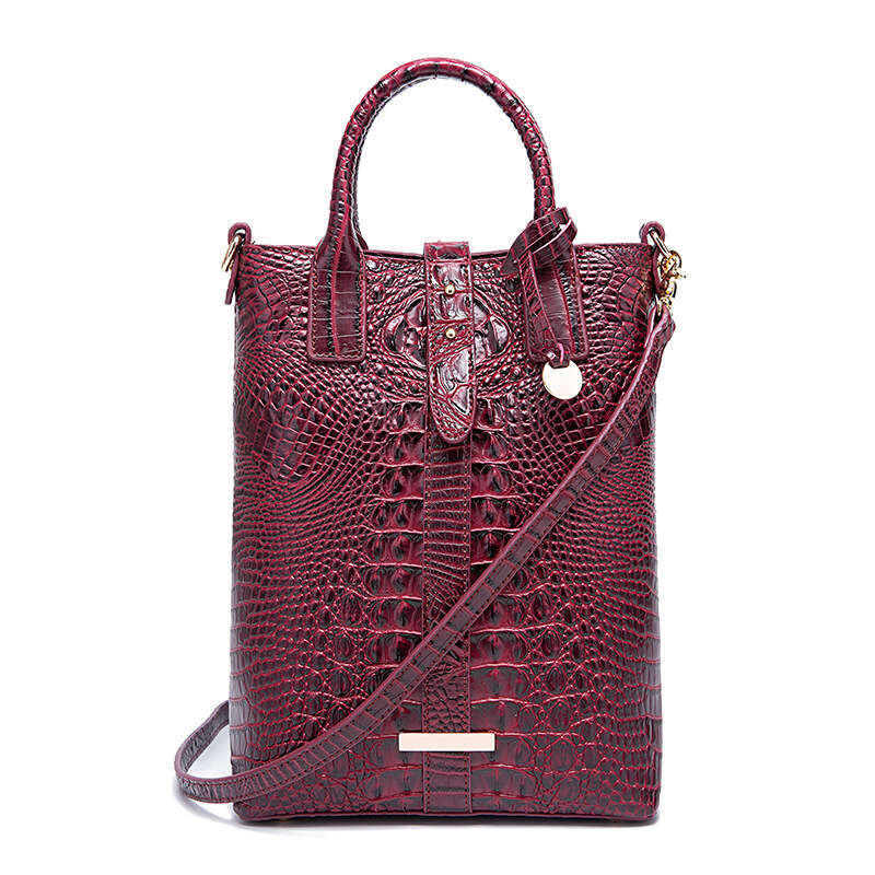 New Handheld Crossbody Women's Bag with Multi color Concave Crocodile Pattern