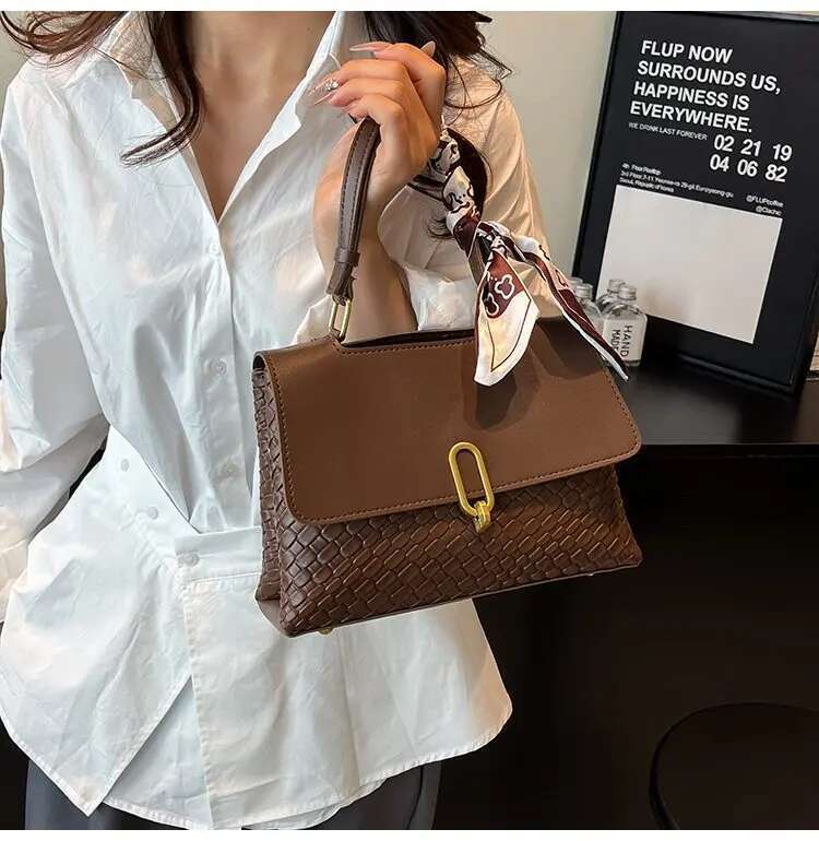 Summer Essential PU Handbag - Women's Crossbody Bag With Lid, One Shoulder Stylish Purse, Ideal For Work & Weekend