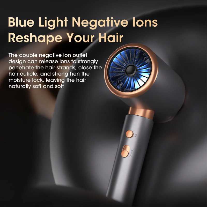 High Speed Hair Dryer 2400W Powerful Hair Dryer with Low Noise High Wind Speed Negative Ion Temperature Control for Hair Care z250520