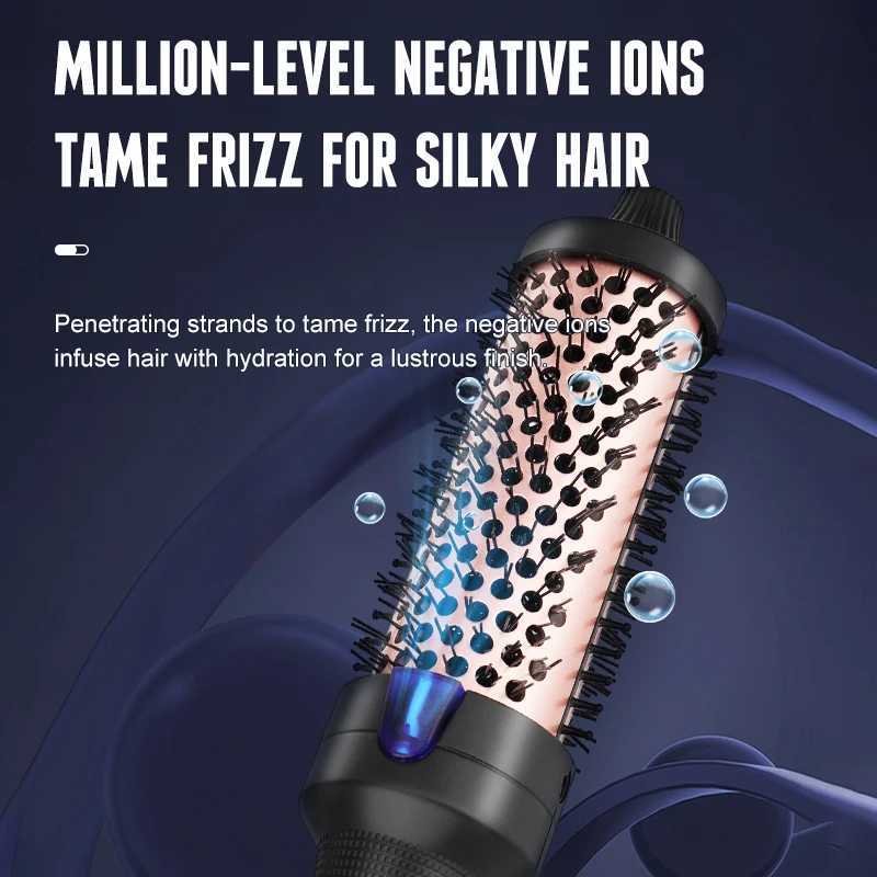 RESUXI Womens 2 in 1 Household High Power Hair Dryer + Negative Ion Straight Hair Comb Set Hair Dryer Curling Iron Hair Salon z250520