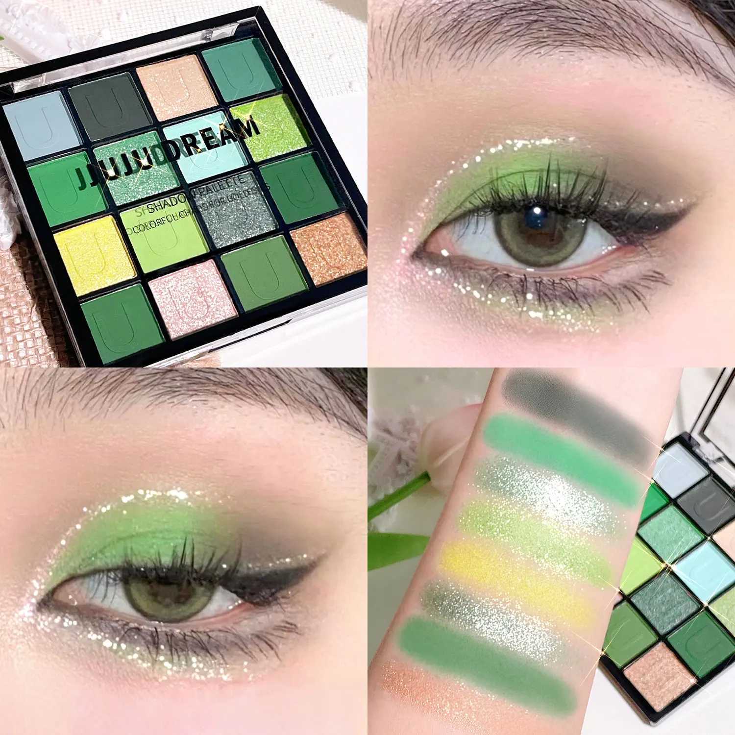 16 Colors Eyeshadow Palette Koi Mermaid Palette Wizard of Oz Pearlescent Matte Fine Glitter Macaron Eyeshadow W250520