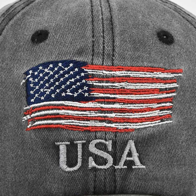 Fashion USA Flag Camouflage Baseball Cap For Men Women Hat Army American Flag Bone Trucker High Quality 250519