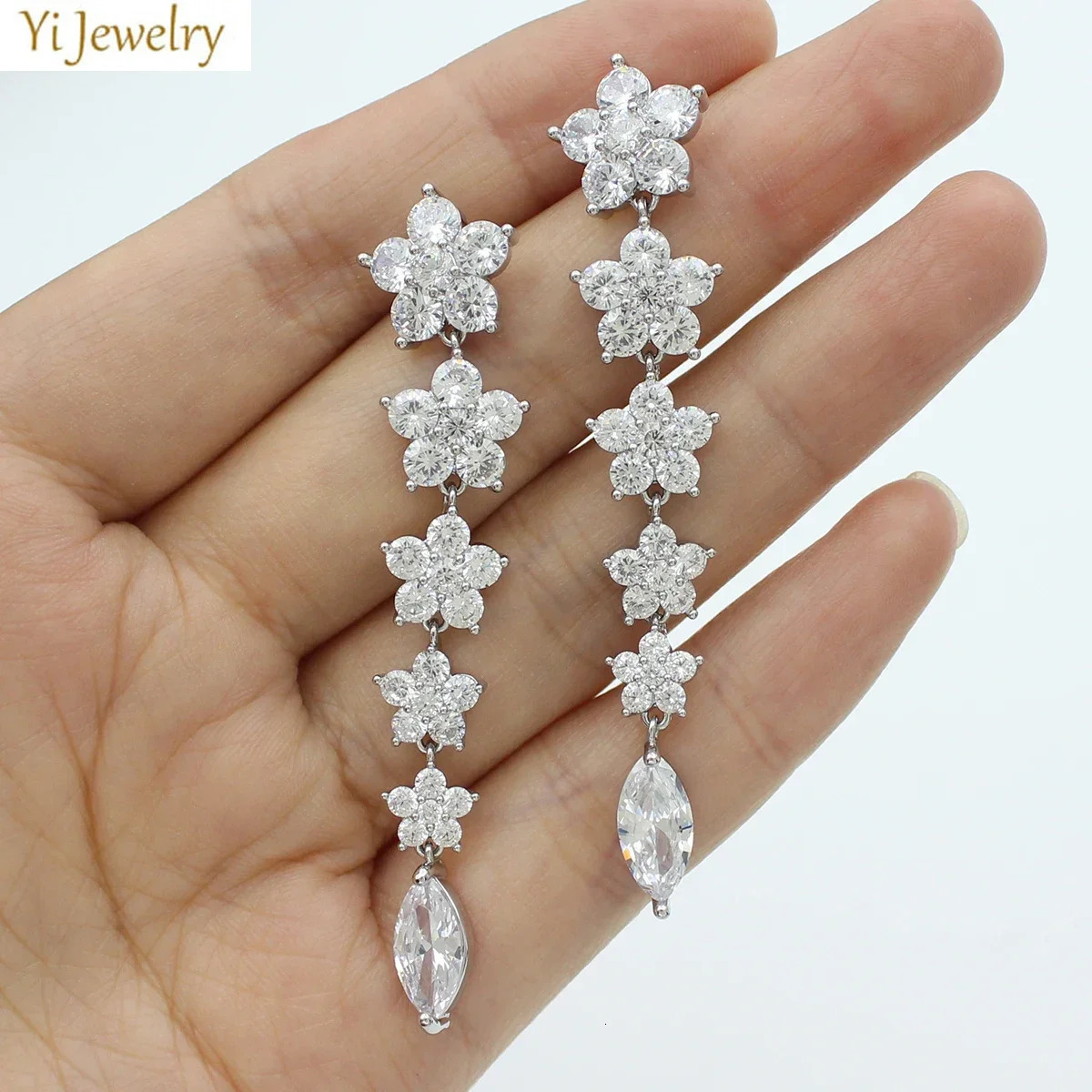 Cute White Purple Red Flower Earrings Long Tassel Sweet Colorful Floral Pendant Earrings Dailr Wear Beach Party Jewelry Gift 250520