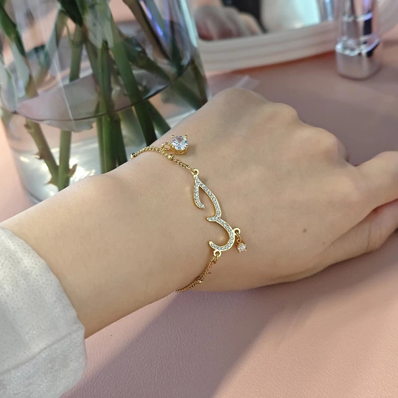 MYDIY Custom Arabic Name Notice Bracelet Personalized Beaded Bracelet Quality Stainless Steel Jewelry Holiday Gift for Her 250520