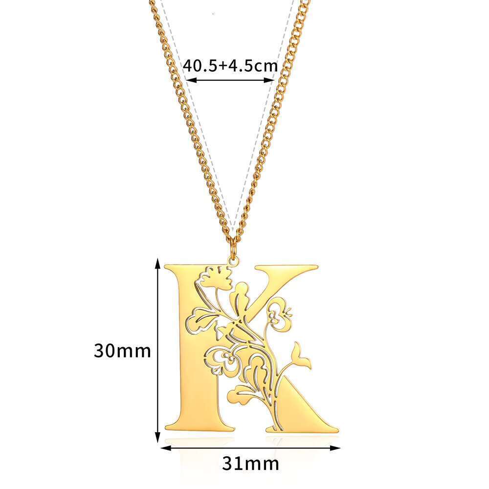 Classic style gold-plated stainless steel name necklace, men's/women's wedding party names and surnames