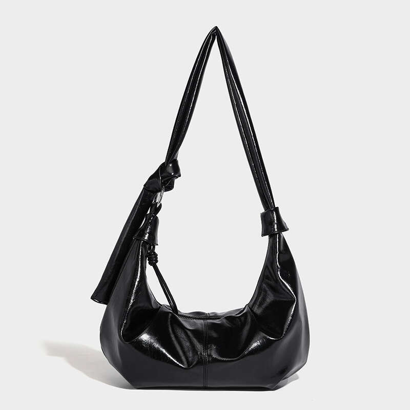 Women's Bags Designer Internet Celebrity's Korean Version Oil Wax Leather Horn Bun New Niche Single Shoulder Crossbody Commuting Versatile D