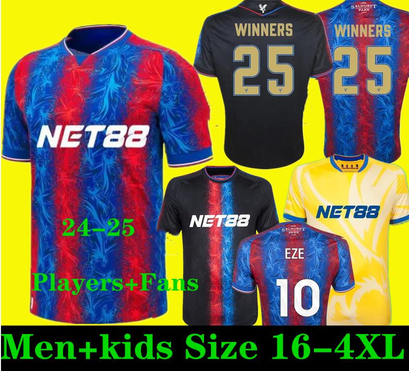 3XL 4XL 24 25 CRYSTALS OLISE soccer jerseys 2024 2025 PALACES Football shirt ZAHA EZE J.AYEW home third Away BENTEKE SCHLUPP MATETA EDOUARD GALLAGHER men kids kite