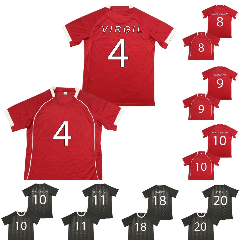 Custom Andrew Robertson Soccer Jerseys Cody Gakpo Curtis Jones Darwin Dominik Szoboszlai Harvey Elliott Joe Gomez Kostas Tsimikas Virgil van Dijk Wata