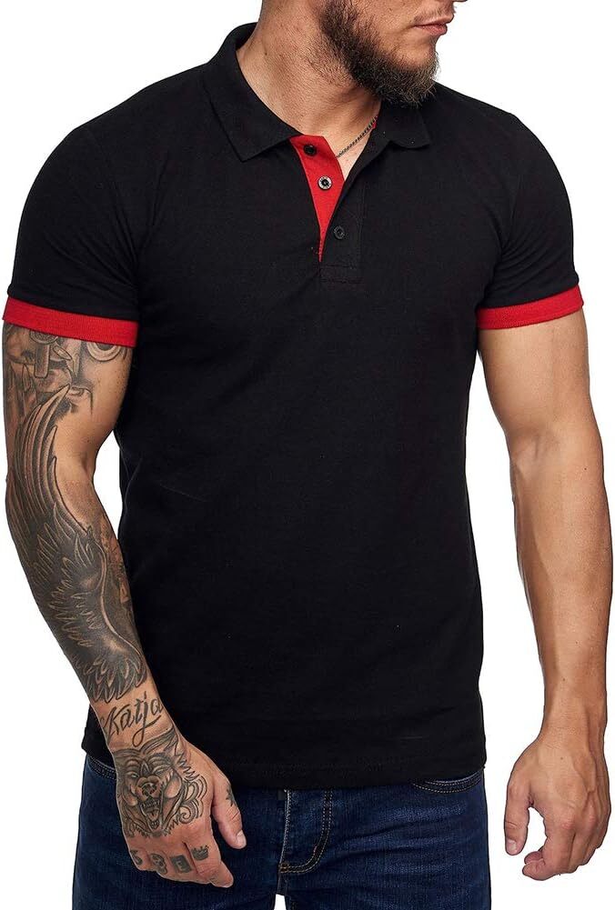 Mens Polo shirt Men's Short Sleeve Casual Slim Fit Polo Shirts Basic Designed Classic Cut Cotton Shirts Casual tops summer clothes cool