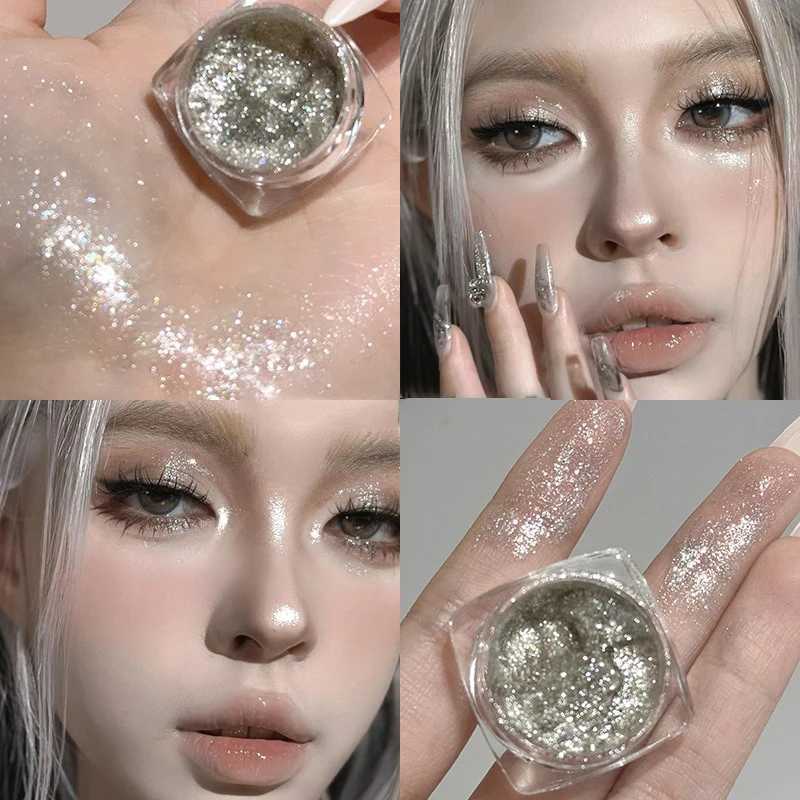 Diamond Purple Liquid Gel Eyeshadow Pearl Glitter Body Highlighter Sequins Monochrome Shimmer Brighten High Gloss Quick DryingXJ250520