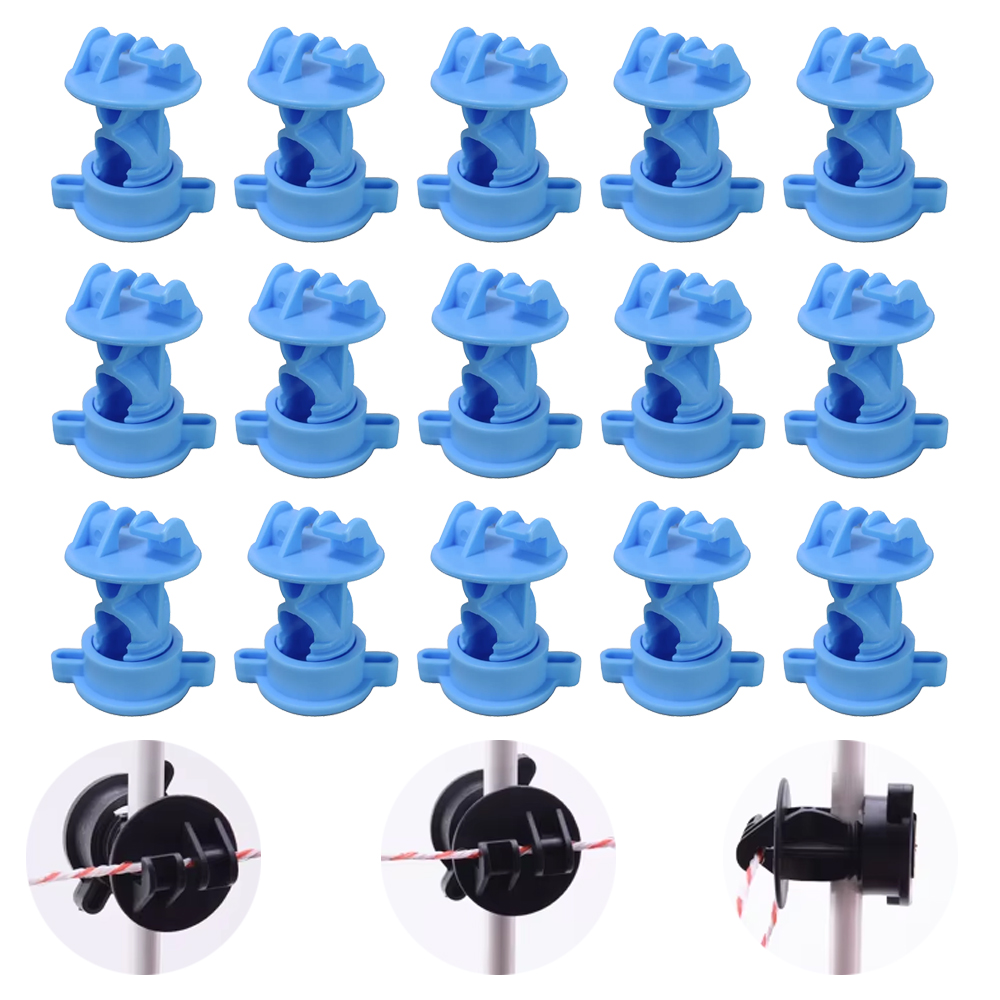 Electronic Fence Screw Round Post Insulator, Electric Fence Wire Holding Insulator For Garden Ranch Agriculture Farm Fence