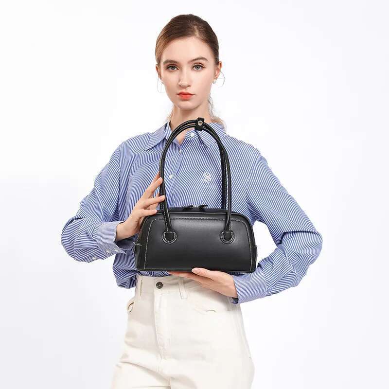Retro Hand-Heeled Shoulder Underarms For Women's New Simple And Fashionable High-End Boston Bag
