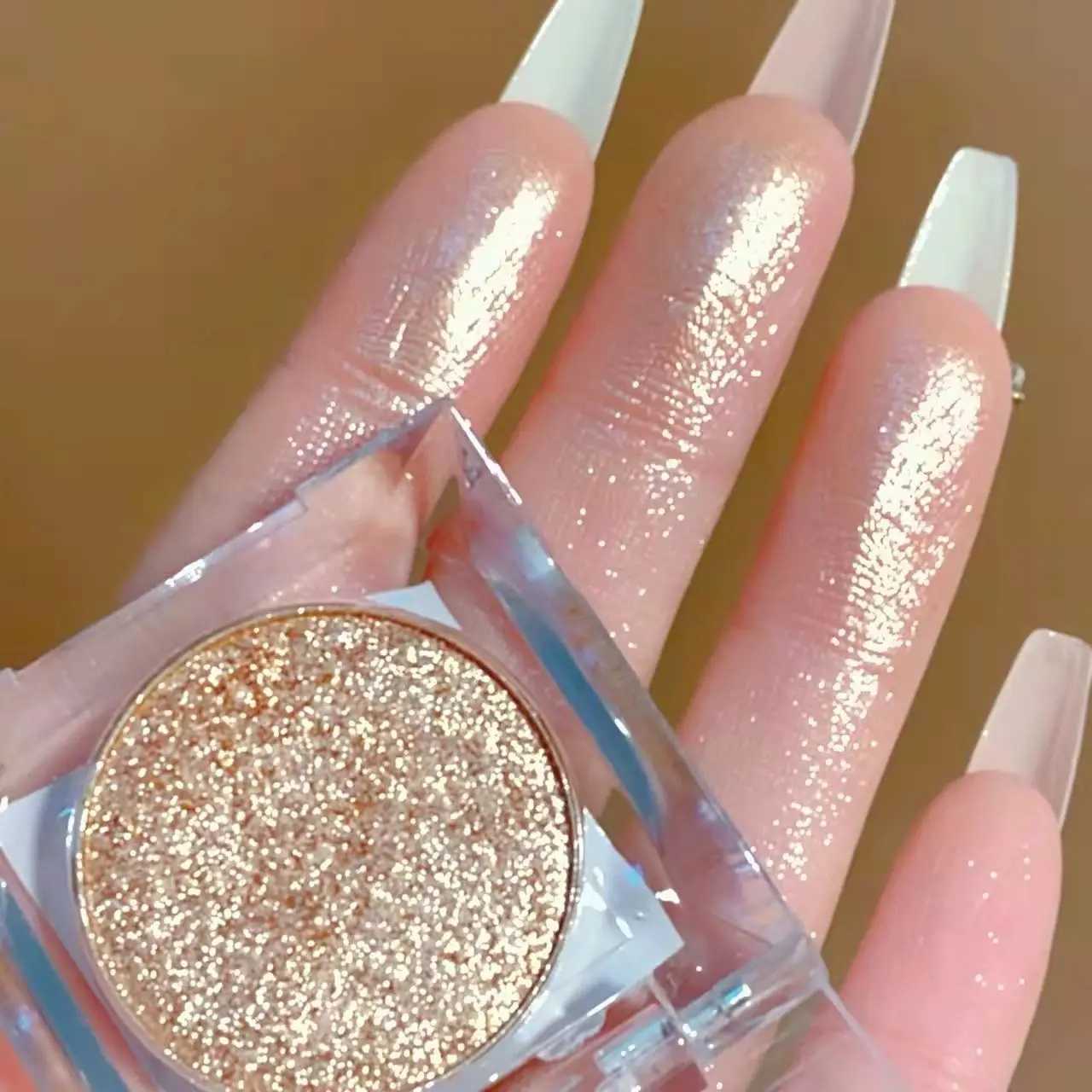 Single Color Eyeshadow Pearlescent Earth Tones Long Lasting Waterproof Gliter for Eyes Pressed Shimmer Eyeshadow Makeup Cosmetic W250520