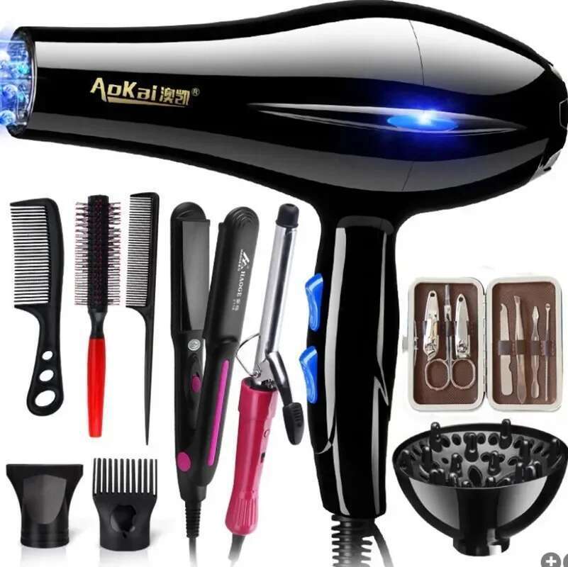 220V Professional 2200W Gear Strong Power Blow Brush For Hairdressing Barber Salon Tools Hair Dryer Fan