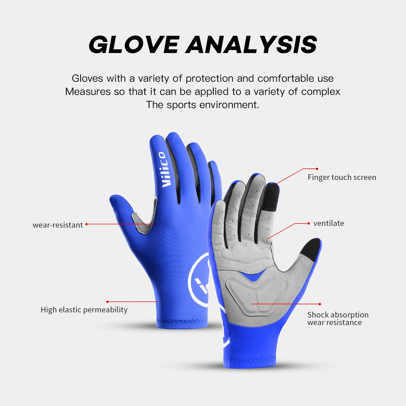 Vilico Professional Outdoor Cycling Gloves With Sensitive Touch Screen Shock Absorption Anti Slip Wearresistant Riding 250515