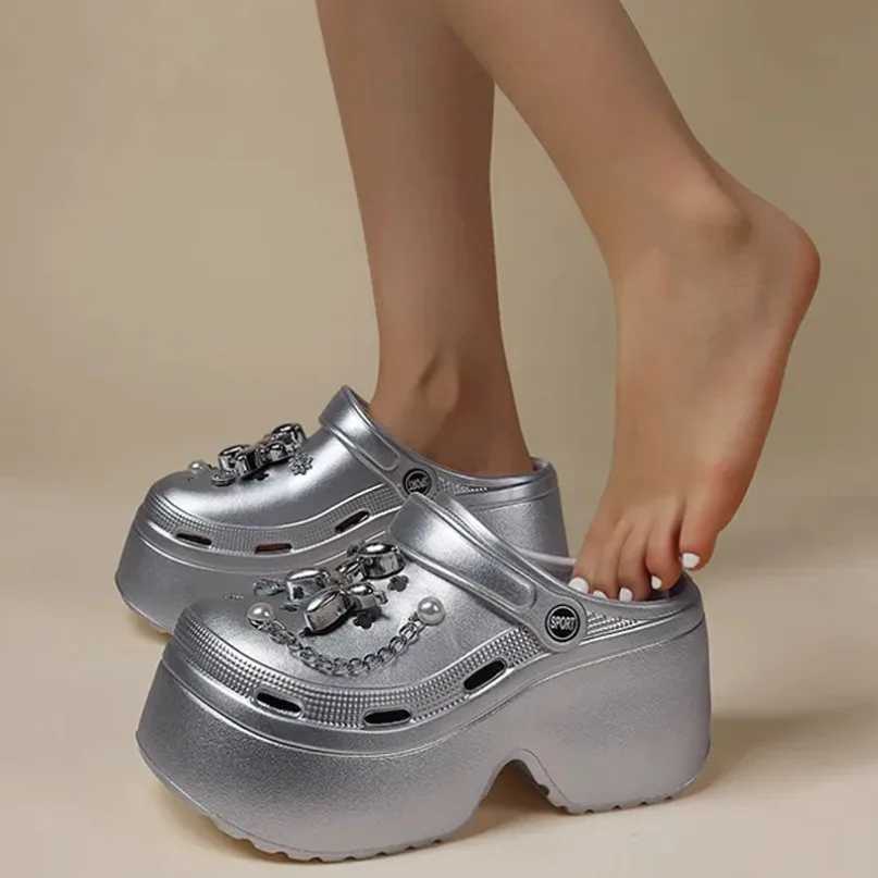 House Cloud Slipper Clog Woman charm Sandals Flip Flops Beach Non Slip Home Shoe High Heel Platform Female Slides Ladies Outdoor M250520