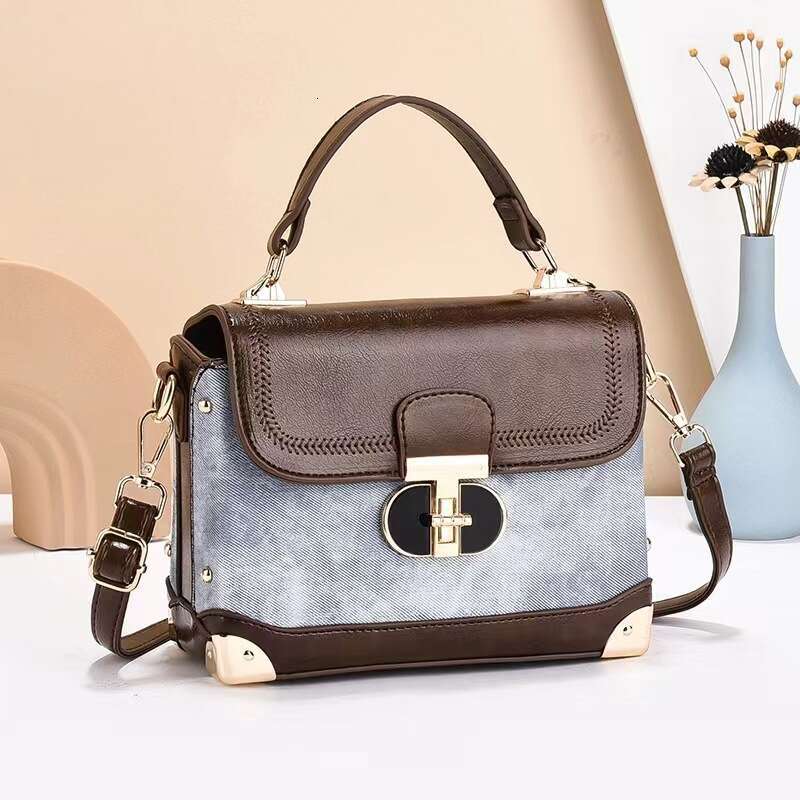 Square handbag fashionable single shoulder crossbody classic style Taizhou women s bag button flip cover