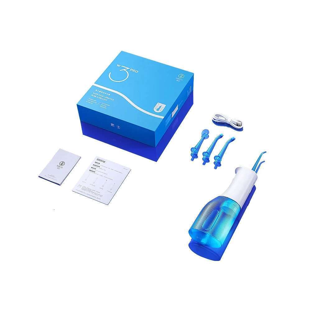 SOOCAS W3 Pro Flosser Teeth 4 Type Nozzle Oral Irrigator Type-c Rechargeable Cleaner 7 Modes Water Tank Removeable