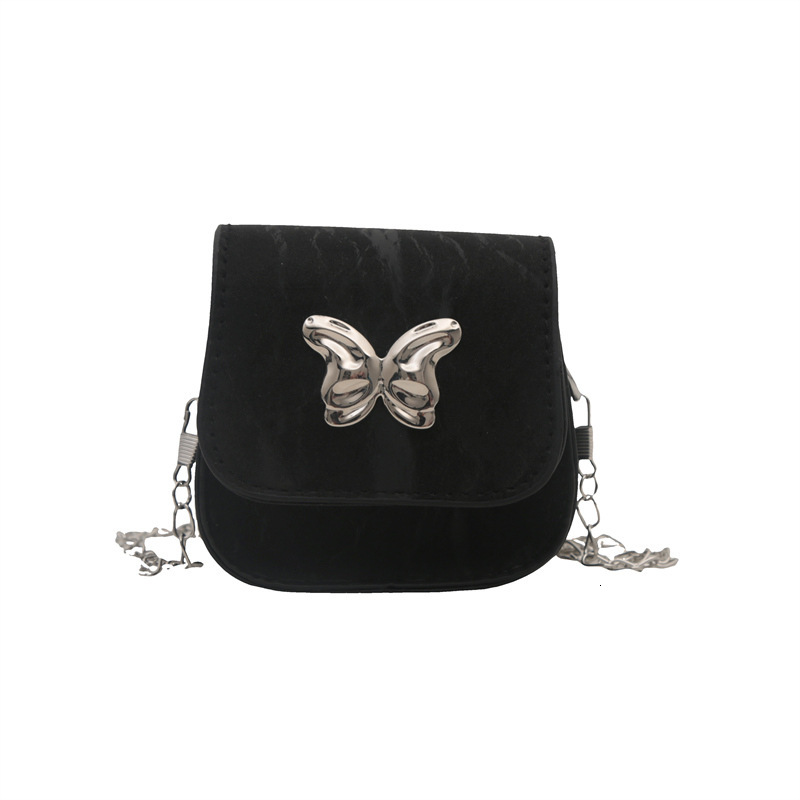 Free Delivery Designer Bag 2025 Trendy New Fresh And Sweet Small Square With Butterfly Decoration Mini Premium Texture Chain Crossbody Red Envelope Lu