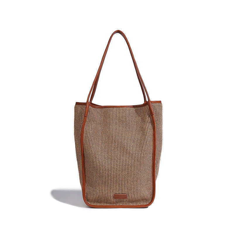 Women's Bags Designer Large Capacity Relaxing Tote For Women Autumn/Winter New Commuter Beach Woven Bag, Premium Single Shoulder Bag