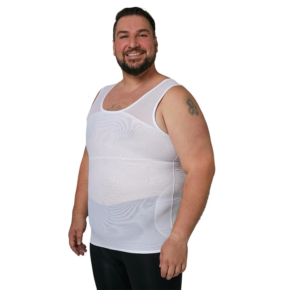 Mens Body Shaper Chest Slim Tank Top Hide Gynecomastia Compression Shirt For Men Slimming Undershirt Shapewear 250519