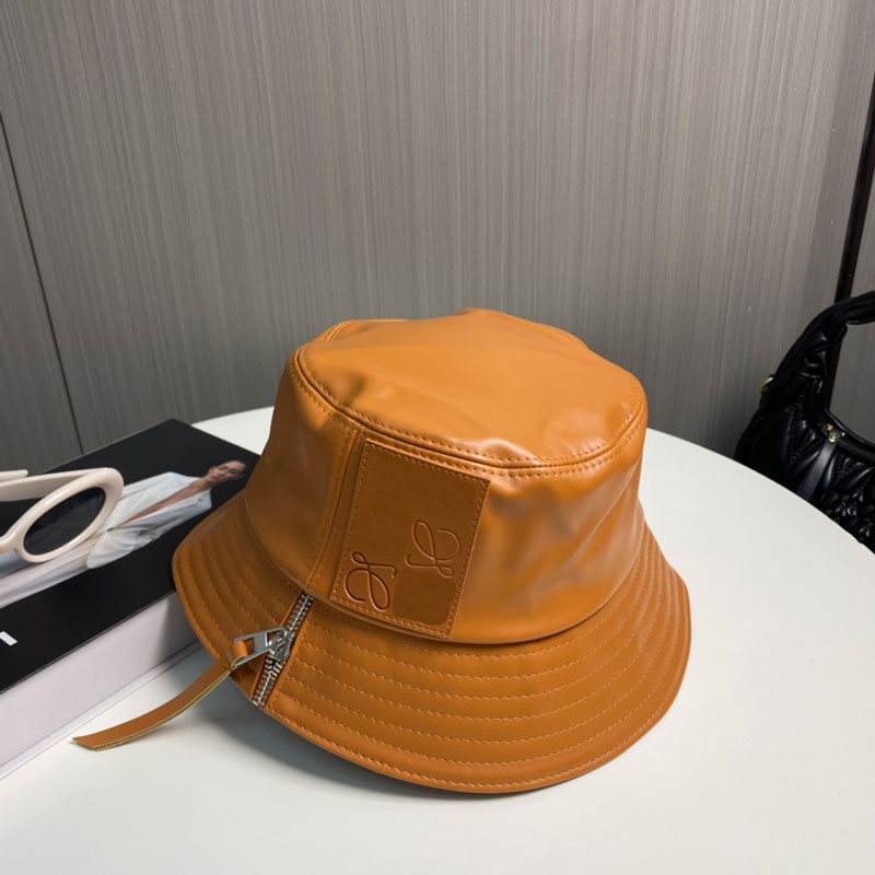 Luxury Hat Designer Fisherman Hat Spliced Zipper Lambskin Casual Hat Summer Sun Hat Neutral Big Brim Hat Modern Fashion Exquisite gift box