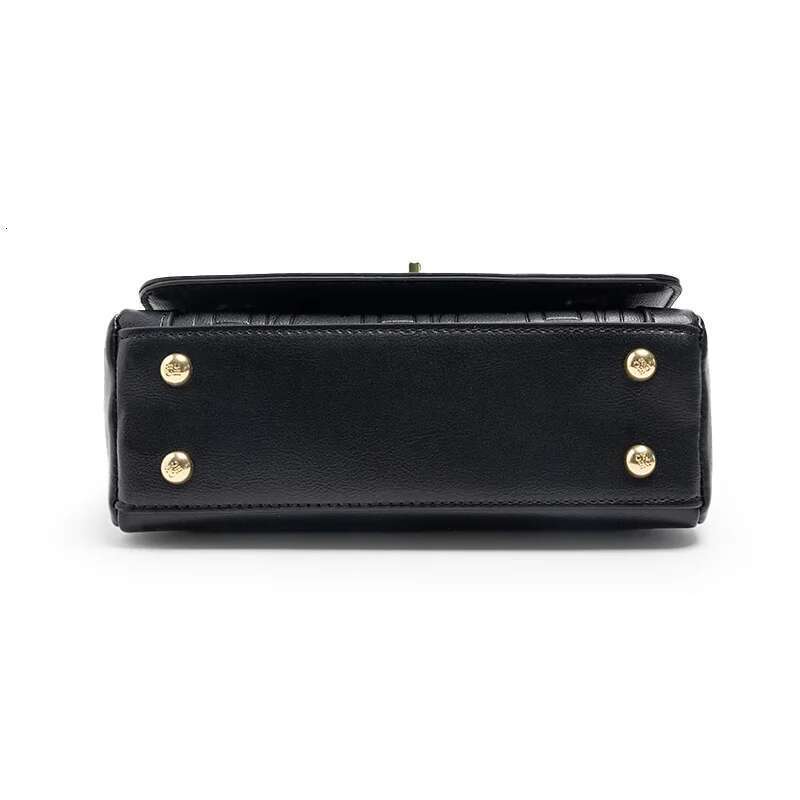 CH Metal Lock Design Solid Color Brand Letter Print Chain Women's Versatile Commuter Fashion Flap Crossbody Bag
