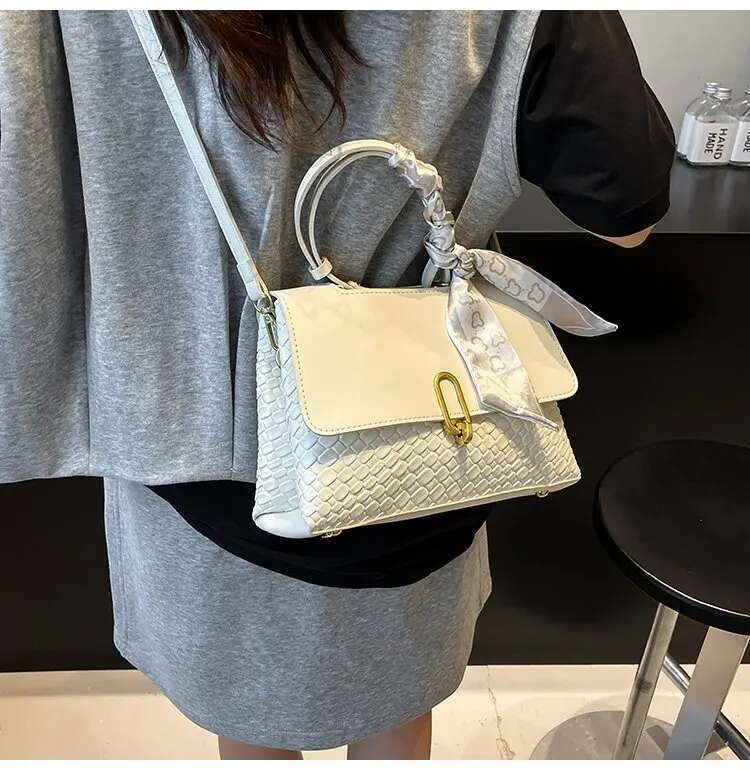 Summer Essential PU Handbag - Women's Crossbody Bag With Lid, One Shoulder Stylish Purse, Ideal For Work & Weekend