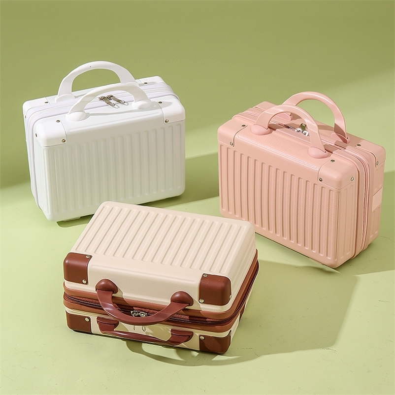 14-inch Carry-on Hand Suitcase Cosmetic Bag Small Cabin Travel Mini Suitcase Storage Box Cases Luggage for Women 250519