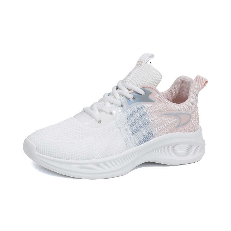 New Fashionable, Versatile, Comfortable, Mainly Recommended Breathable Flyknit Women's Rainbow Spring Edition Lightweight and Comfortable Running