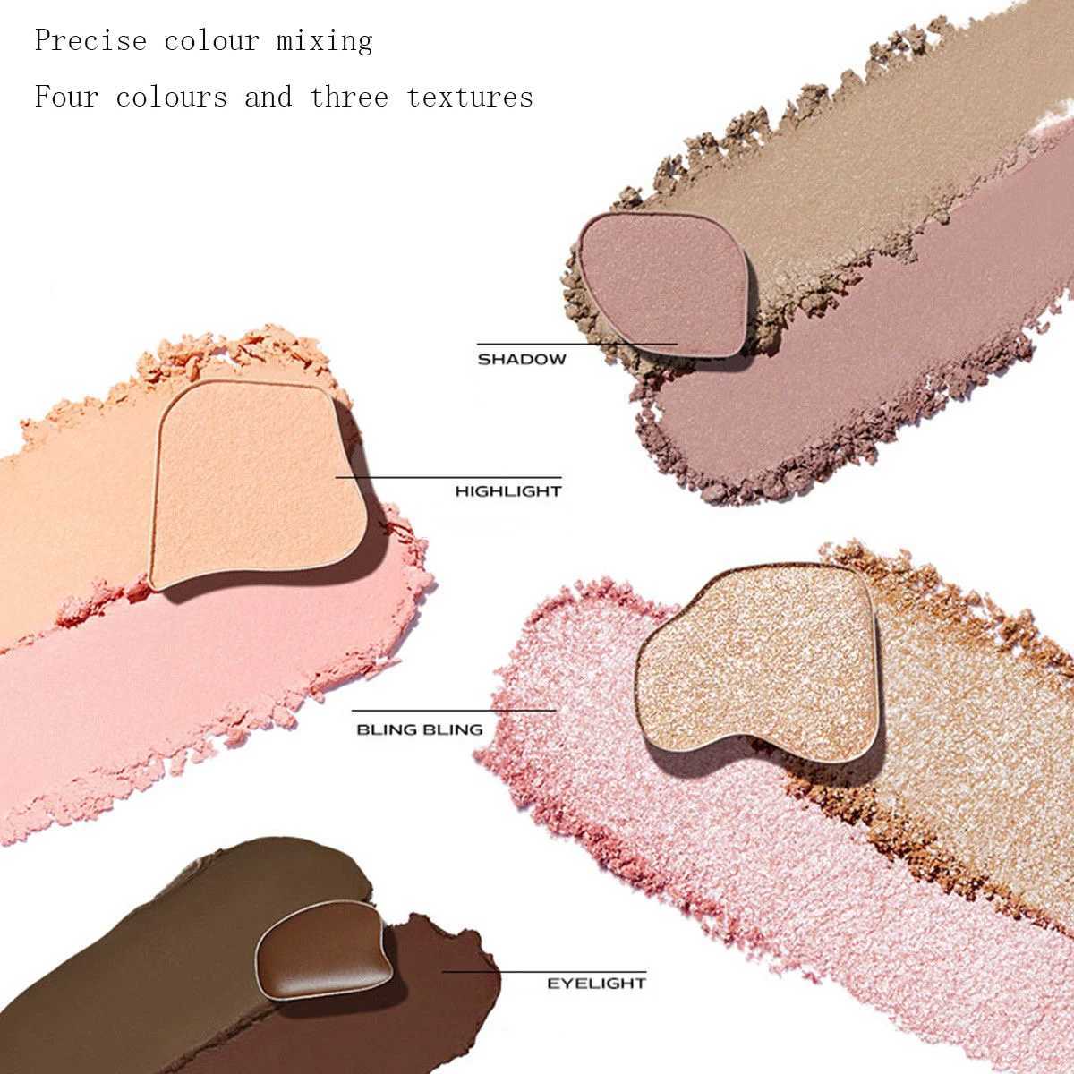 Little Ondine Four Colour Eye Shadow Undercover Powder Palette Highlighting Natural Nudes Korean Makeup Glitter Eyeshadow W250520