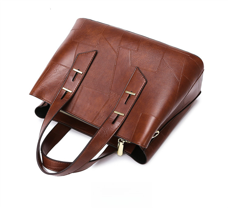 Free Shipping Designer Women's Handbag Fashionable Splicing Work Commuting High-quality Large Capacity Temperament Shoulder Bag Briefcase