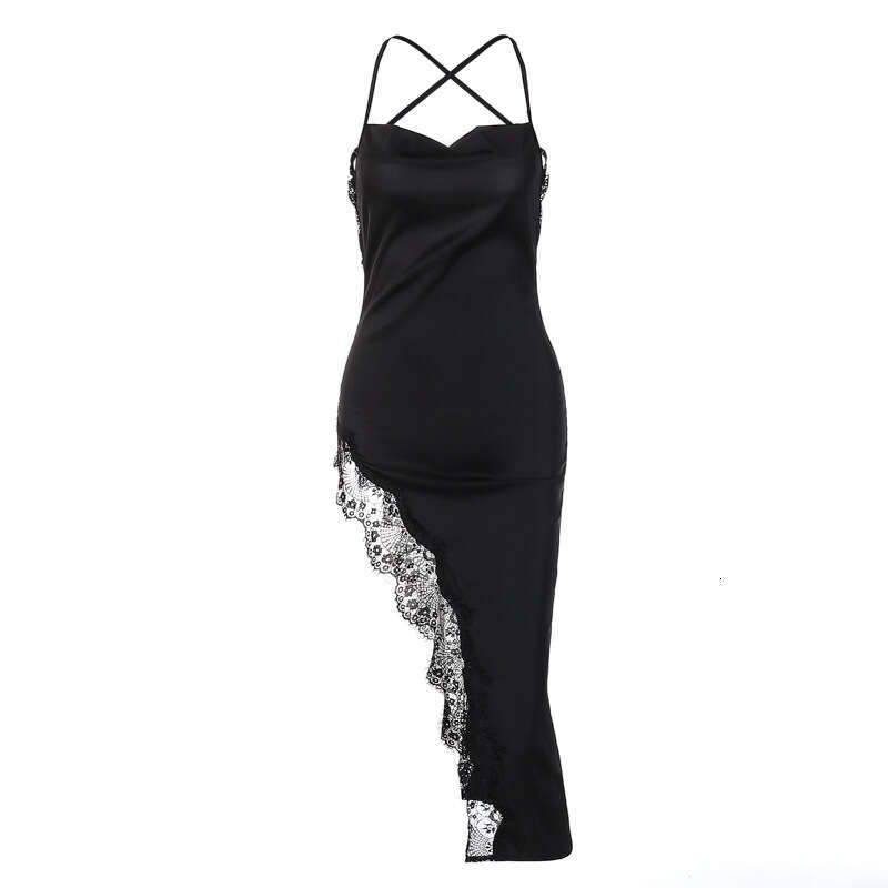 Halter Dress Women S New Summer Fashion Sexy Open Back Slim Fit Lace Hanging Dress For Women Maxi Dress