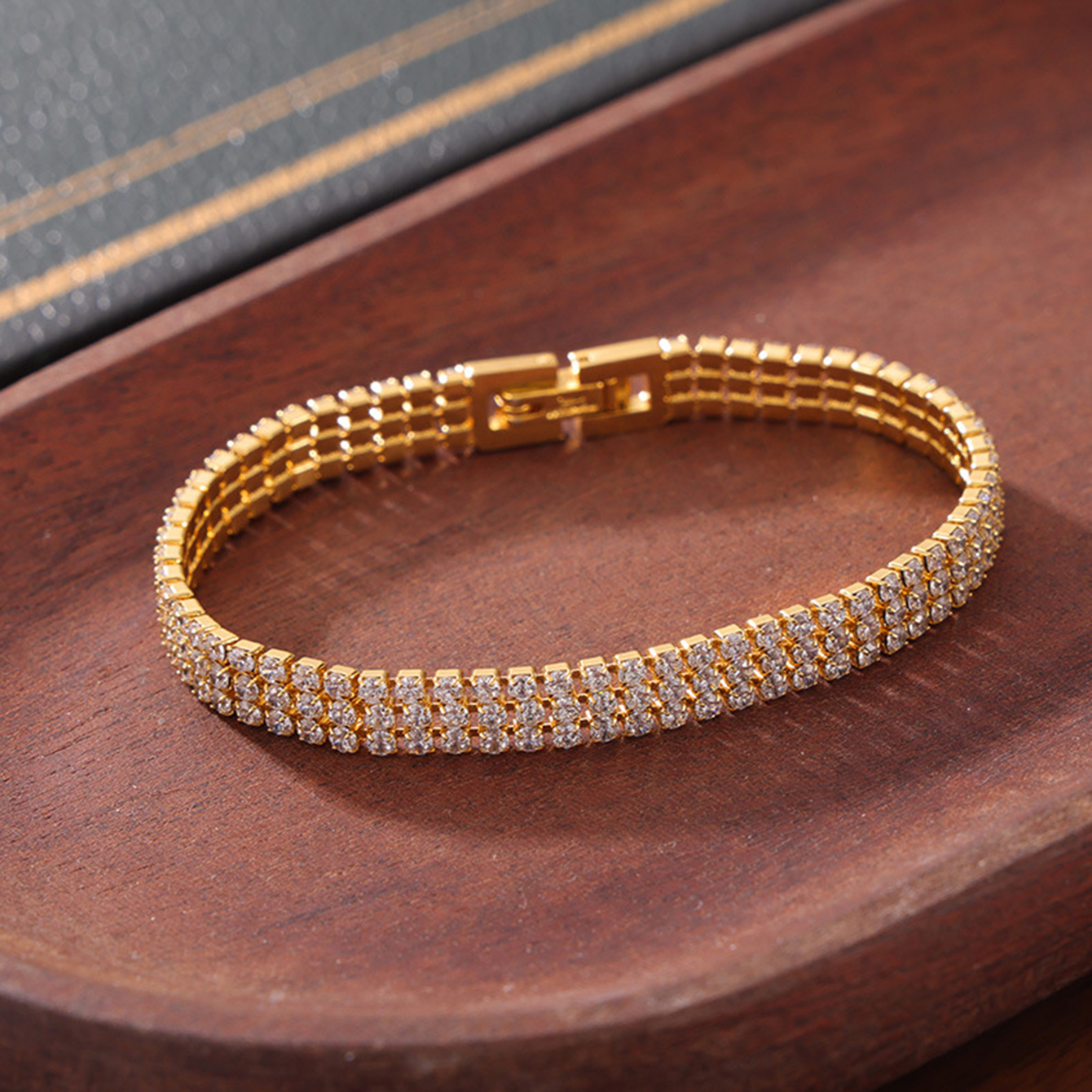 TUPMI CZ Bracelet for Women Multi Colored Crystal Tennis Bracelet Boho Vibrant Cubic Zirconia Bracelet Women Girls Gift