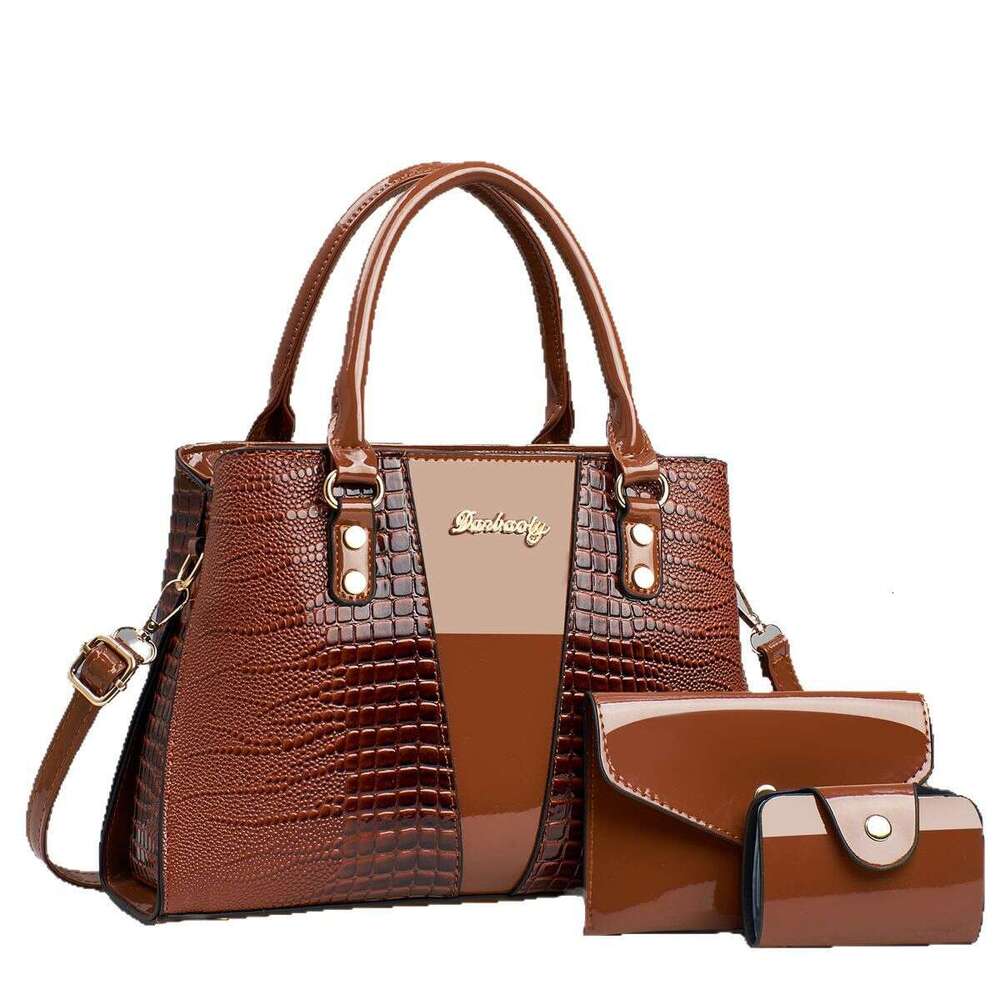 Mother and Child Taizhou Women s Handbag Crocodile Pattern Single Shoulder Crossbody Bag Piece Set Bags
