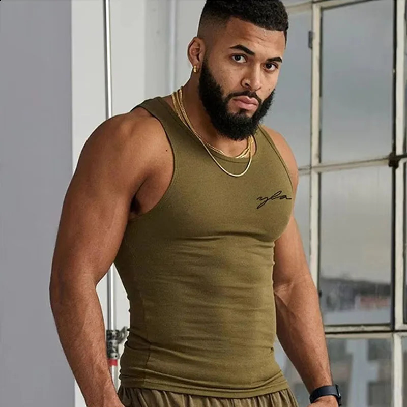 2025 Summer Sports Outdoor Vest Mens Running Training Casual Quick Drying breathable Striped Sleeveless Fashion Clothes 250517