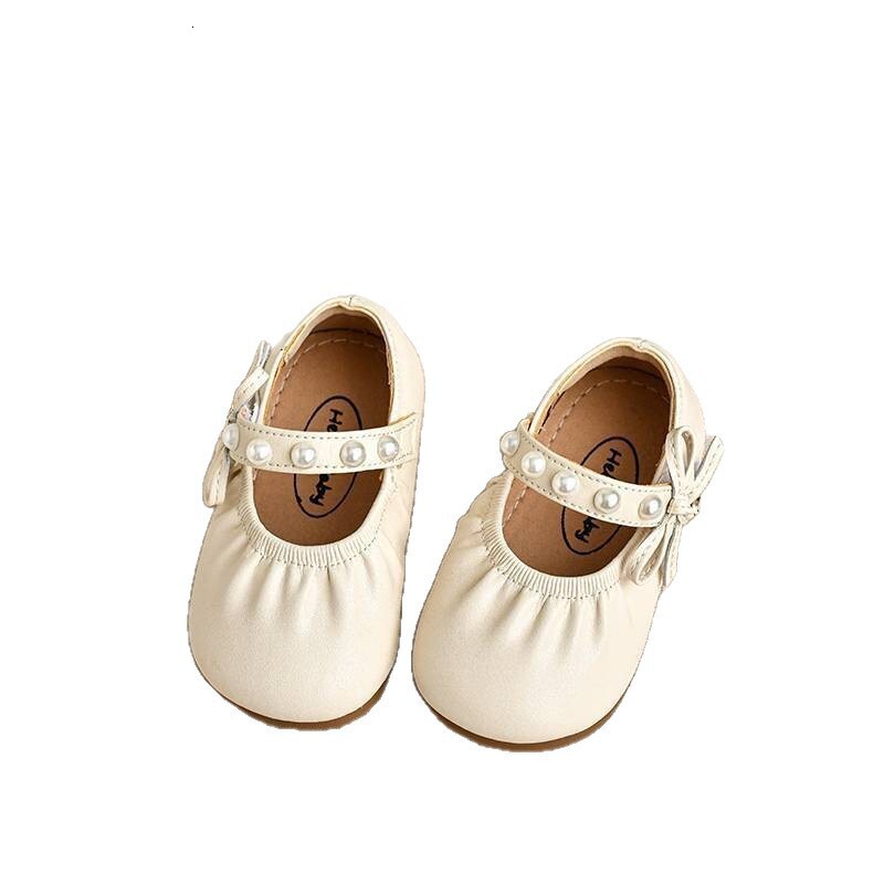 Ddmyshoesvip Spring Girls Soft Soled Baby Princess Pearl Little Leather Shoes Children S Single Shoes For Girls