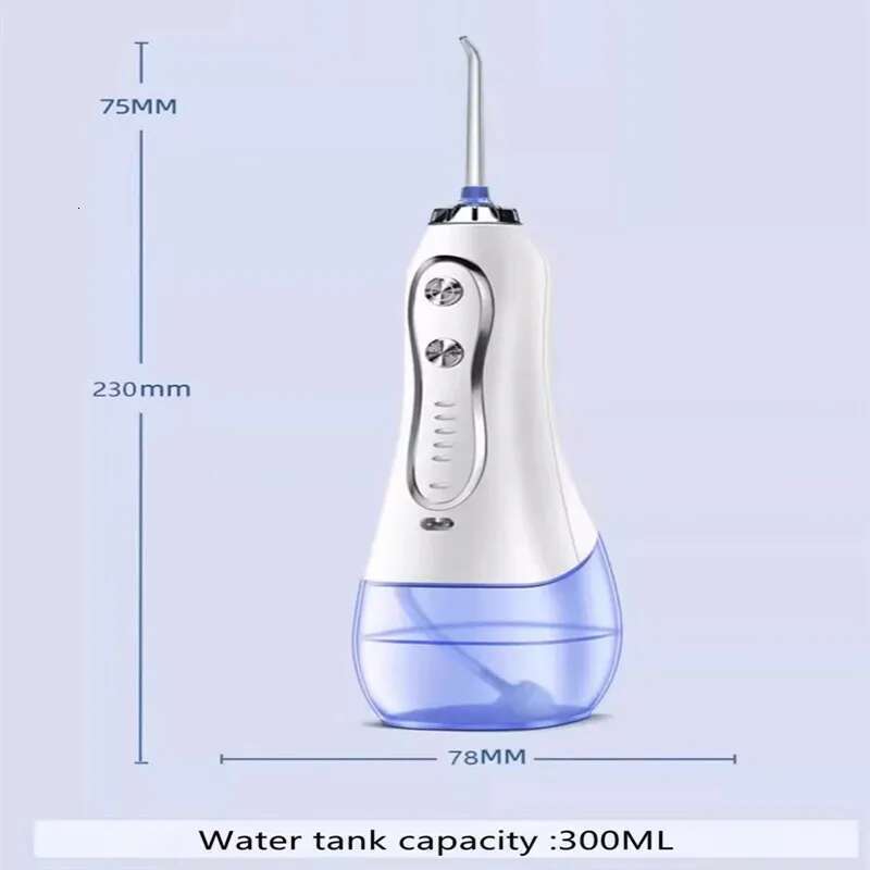 Standard Kit Electric Cordless Oral Irrigator With 5 Pressure Level IPX 7 Waterproof Overheat Protection 300ML Water Capacity