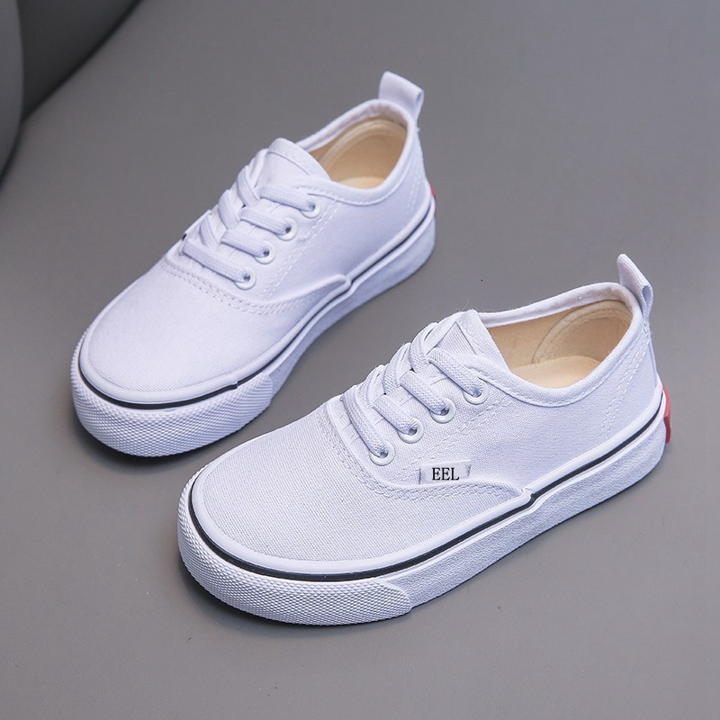 Ddmyshoesvip Children S Fashionable Board New Style Girls Solid Color Canvas Simple Children S Shoes Boys Soft Soled Casual Shoes
