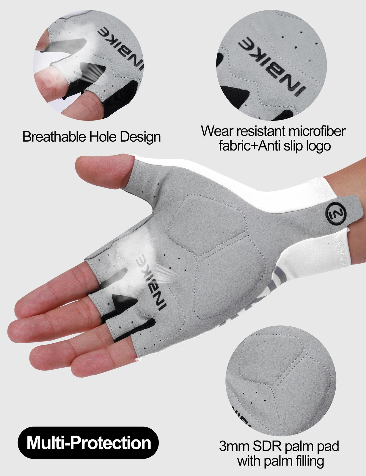 INBIKE Womens Cycling Gloves Summer Biking Padded Halffinger Shockabsorbing MTB Bicycle Road Bike Accessories 250515