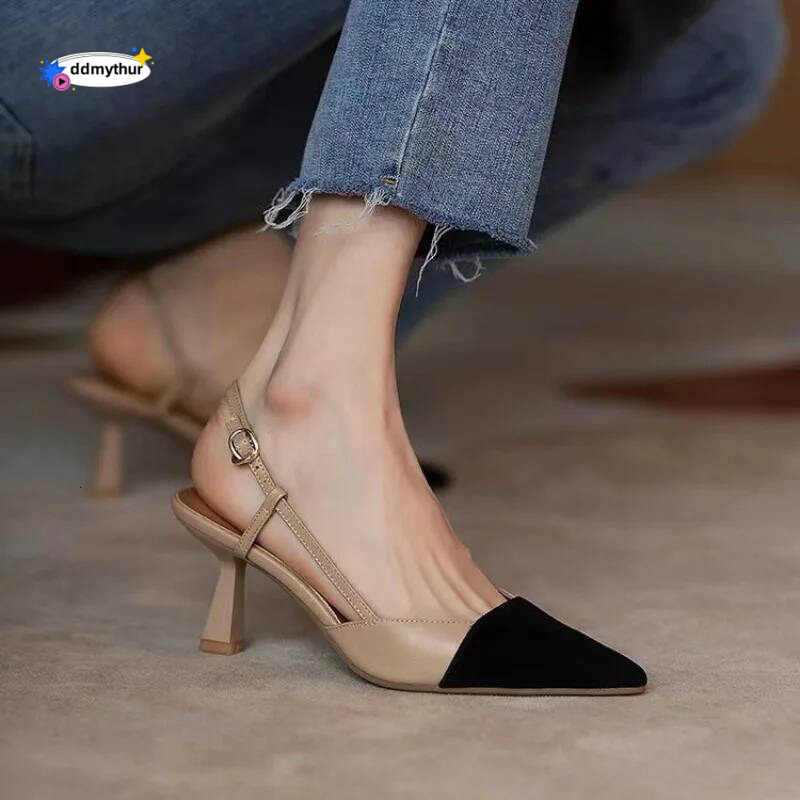 High Heels Summer 2024 New Arrival Fashion Buckle Pointed Heel Sandals Women Comfort Simplicity Stilettos Sandalias De Mujer ddmythur