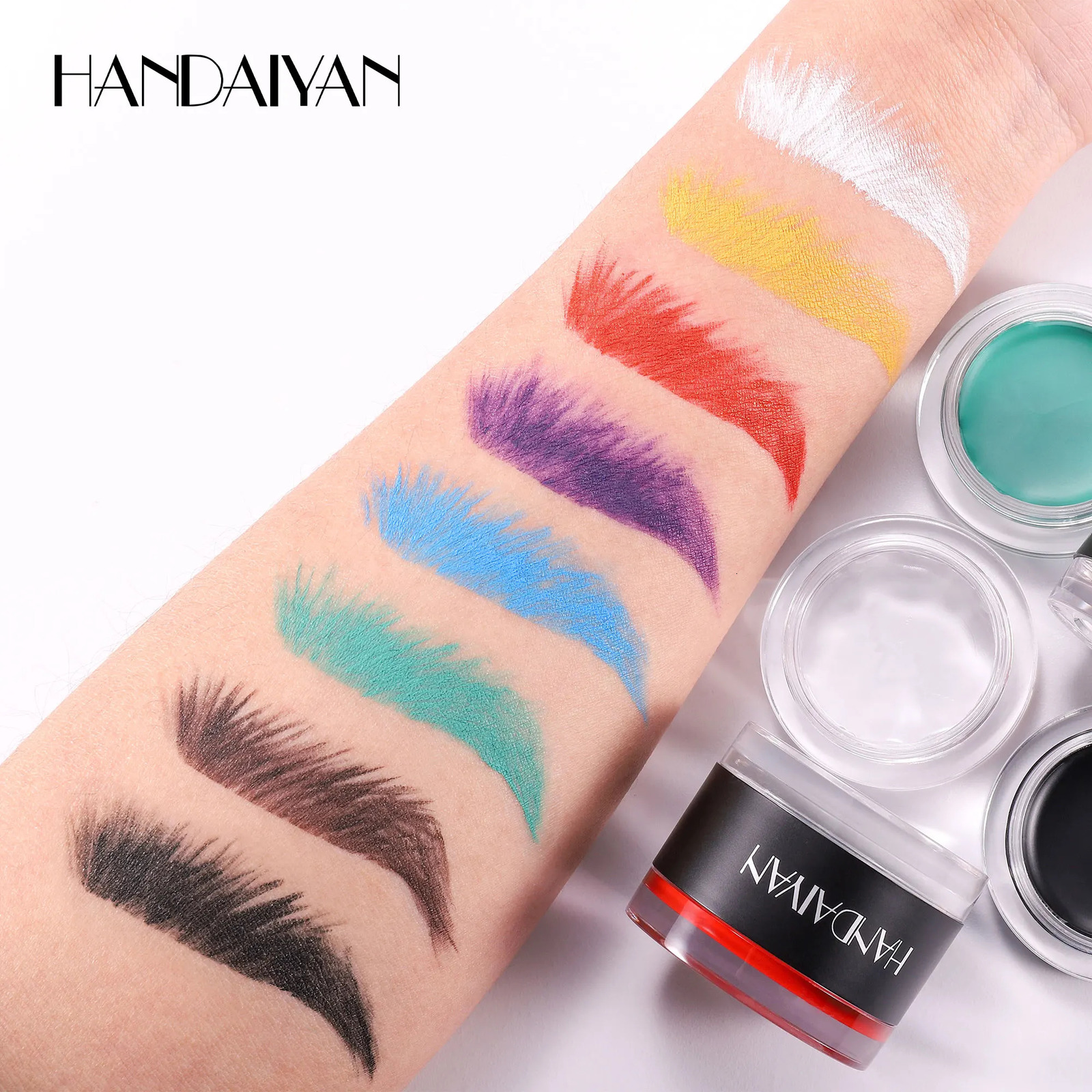 Waterproof eyebrow gel Eyebrow styling wax 2-in-1 makeup set 2 pieces double brow brush makeup long-lasting eyebrows 250515