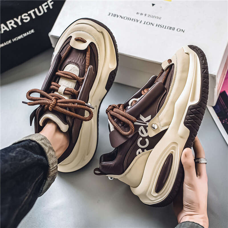 2025 Spring New Collection Men's Casual Sports Waterproof Dad Trendy Versatile Thick soled Durable Shoes Men