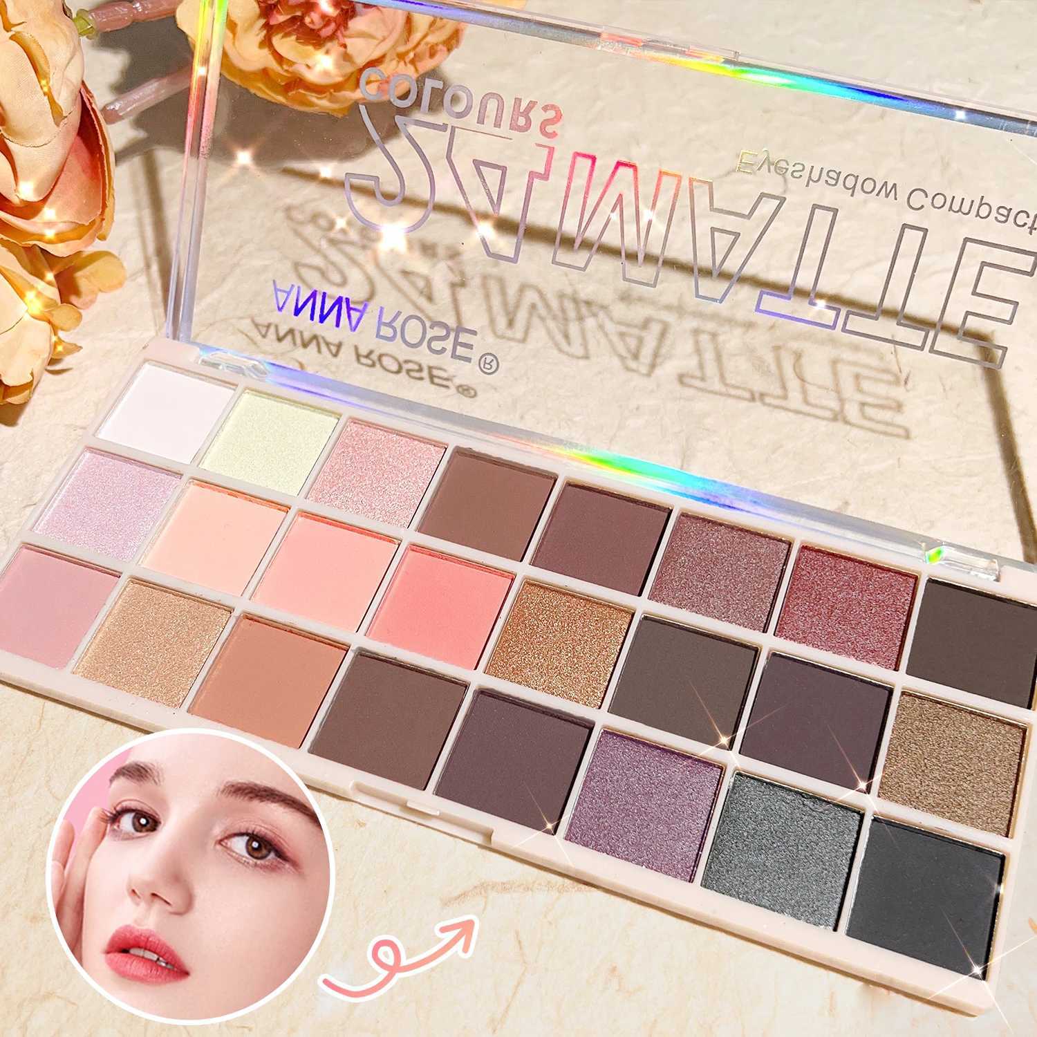 24 color multi-color eyeshadow palette highly pigmented brown nude waterproof for Valentines Day eye makeupXJ250520