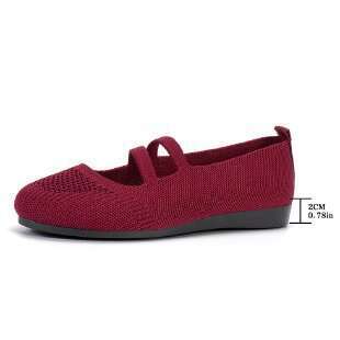 2024 NEW TOP plus size women's new knitted shoes flat bottom