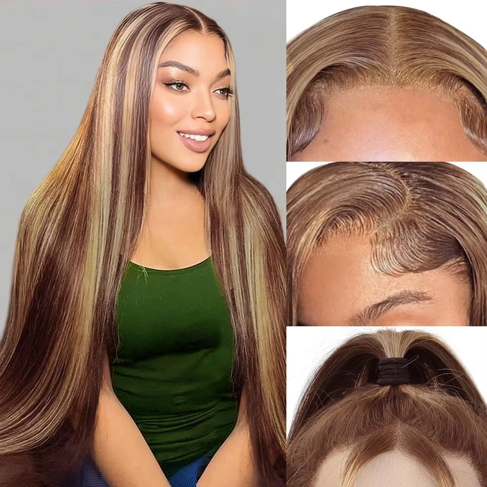 200Density Hd Lace Frontal Wig Piano Blonde 613 13x4 Straight Lace Front Wigs Look Like Human Hair For Black Women Long Synthetic Wig Preplucked Front